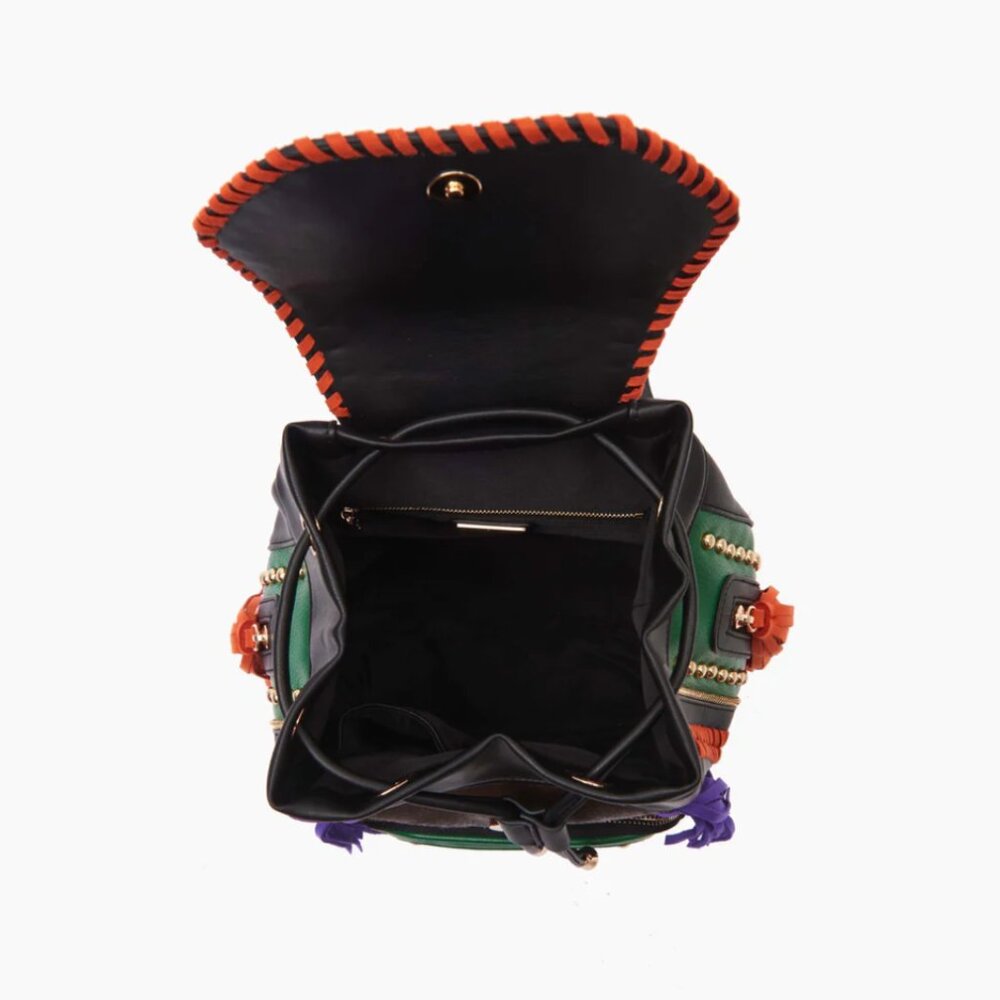 Prada Multicolor Leopard Fringe Leather Backpack - Picture 4 of 4